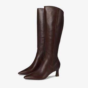 Naturalizer Dark Brown Pointed-Toe Knee Boots